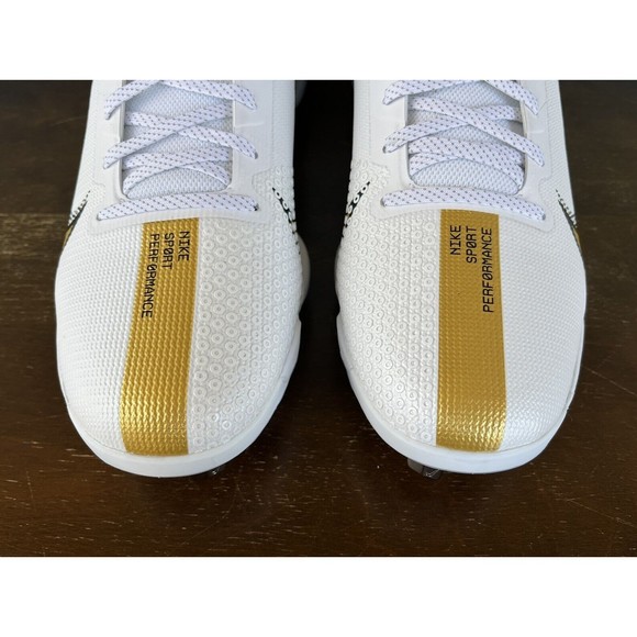Nike Force Zoom Trout 7 Pro White/Gold Baseball Cleats Men’s Size 14 CQ7224-106 - Picture 7 of 11